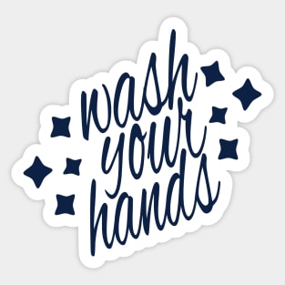 Wash Your Hands (white background) Sticker